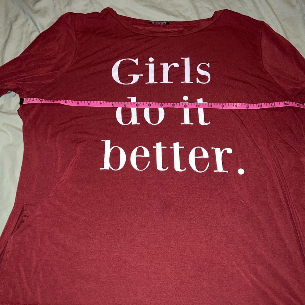 Feminist Tunic 3/4 Sleeve Graphic Tee 2X-3X- - Picture 4 of 8